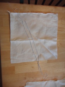 For a forehead cloth, all you need is a square of linen, and two strings