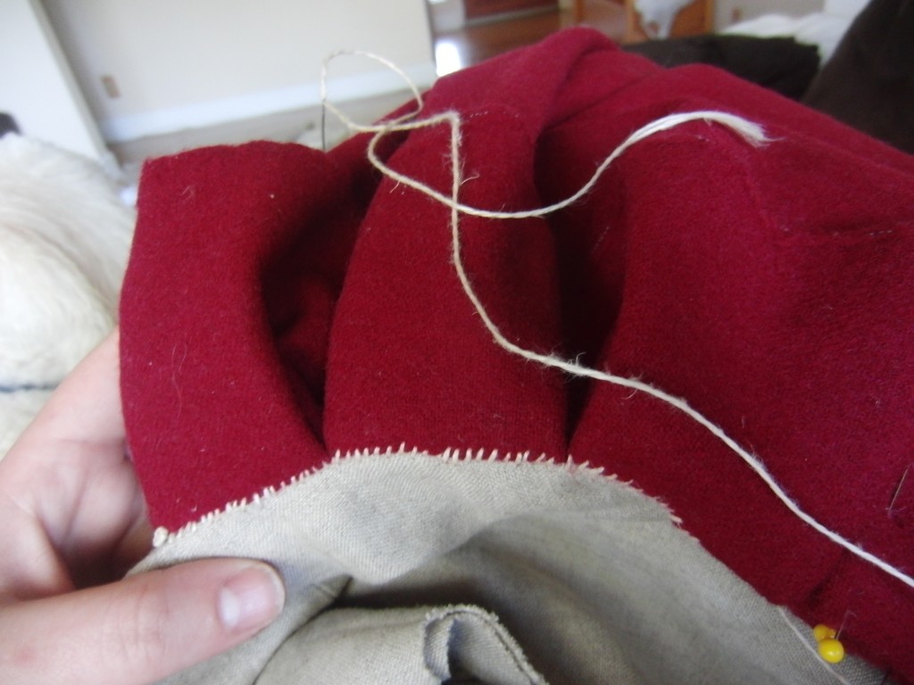 And whip stitched down